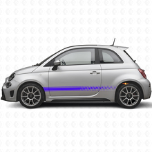Kit de décalcomanies vinyle bandes latérales de course à damier pour Fiat 500 Abarth 2007+_2
