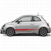 Kit de décalcomanies vinyle bandes latérales de course à damier pour Fiat 500 Abarth 2007+_4