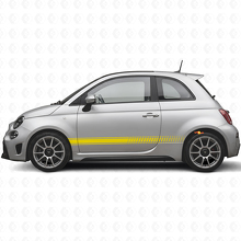 Kit de décalcomanies vinyle bandes latérales de course à damier pour Fiat 500 Abarth 2007+_6