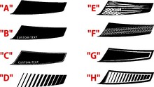2015 et plus Musclecar truck Hood Spear Stripes 2