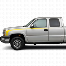 Kit de décalcomanies vinyles à bandes latérales en contour style rétro pour Chevrolet Silverado 2003-06_5