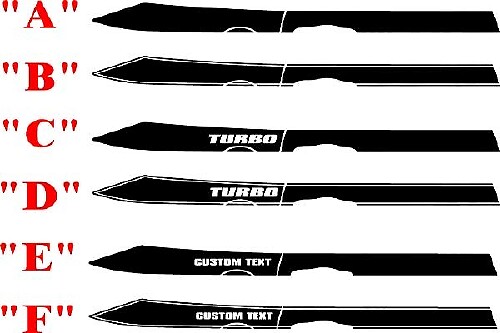 2013 et versions ultérieures Dodge Dart Ensemble de rayures pour le haut du corps