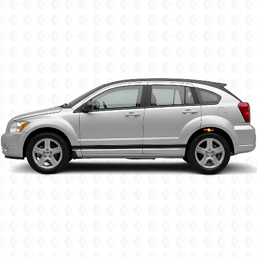 Kit d'autocollants vinyle à bandes latérales droites pour Dodge Caliber 2007+