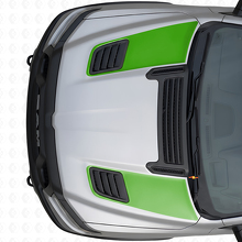 Jeu de décalcomanies en vinyle à bandes d’aération doubles pour capot de course pour Dodge Ram Sport 2019+_3