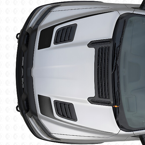 Ensemble d'autocollants vinyle capot style crosse de hockey pour Dodge Ram Sport 2019+