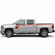 Kit d'autocollants vinyle bande latérale style crosse de hockey pour Chevrolet Silverado 1500 2014+_4