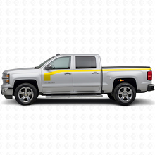 Kit d'autocollants vinyle bande latérale style crosse de hockey pour Chevrolet Silverado 1500 2014+_5