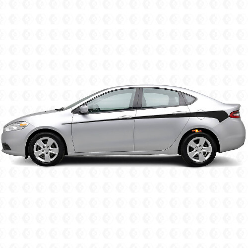 Kit d'autocollants vinyle décorés de bandes latérales pour Dodge Dart 2013+_1