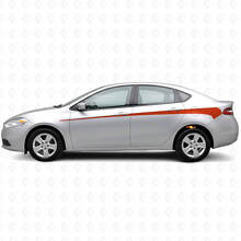 Kit d'autocollants vinyle décorés de bandes latérales pour Dodge Dart 2013+_4