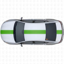 Kit d'autocollants vinyle supérieur latéral à large bande de style course pour Dodge Dart 2013+_3