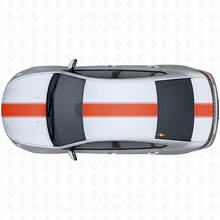 Kit d'autocollants vinyle supérieur latéral à large bande de style course pour Dodge Dart 2013+_4