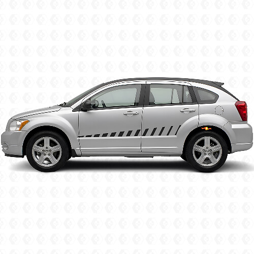 Kit d’autocollants vinyles bandes latérales style stroboscope pour Dodge Caliber 2007+