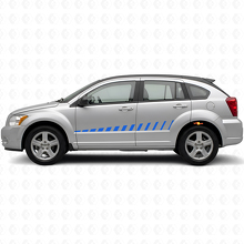 Kit d’autocollants vinyles bandes latérales style stroboscope pour Dodge Caliber 2007+_2