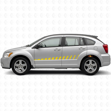 Kit d’autocollants vinyles bandes latérales style stroboscope pour Dodge Caliber 2007+_5