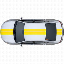 Kit d'autocollants vinyle à doubles contours avant supérieur arrière pour Dodge Dart 2013+_5