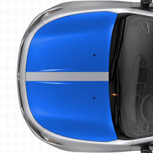 Jeu d'autocollants en vinyle bande noire double capot pour Dodge Dart 2013+_2
