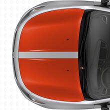 Jeu d'autocollants en vinyle bande noire double capot pour Dodge Dart 2013+_4
