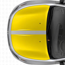 Jeu d'autocollants en vinyle bande noire double capot pour Dodge Dart 2013+_5