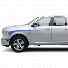 Kit d'autocollants en vinyle avec bandes de contour pour garde-boue avant et porte Dodge Ram 2009+_2