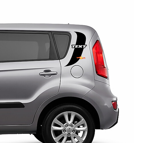 Autocollant graphique de pilier arrière latéral adapté à Kia Soul 2
