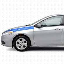 Kit de décalcomanies vinyle bandes d’accentuation pour aile avant Dodge Dart 2013+_2