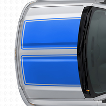 Kit de décalcomanies en vinyle à bandes doubles contour pour capot et hayon Chevrolet Silverado 2014-15_3