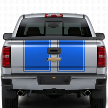 Kit de décalcomanies en vinyle à bandes doubles contour pour capot et hayon Chevrolet Silverado 2014-15_4