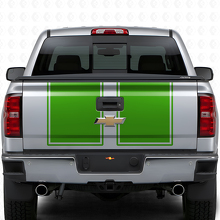 Kit de décalcomanies en vinyle à bandes doubles contour pour capot et hayon Chevrolet Silverado 2014-15_6