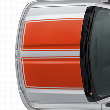 Kit de décalcomanies en vinyle à bandes doubles contour pour capot et hayon Chevrolet Silverado 2014-15_7