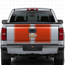 Kit de décalcomanies en vinyle à bandes doubles contour pour capot et hayon Chevrolet Silverado 2014-15_8