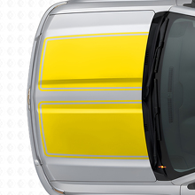 Kit de décalcomanies en vinyle à bandes doubles contour pour capot et hayon Chevrolet Silverado 2014-15_9