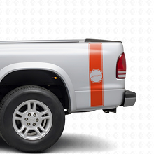 Kit de décalcomanies vinyle bandes latérales arrière style rétro sport pour Dodge Dakota 1997+_4