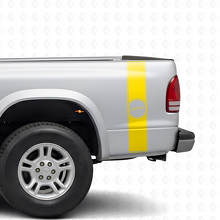 Kit de décalcomanies vinyle bandes latérales arrière style rétro sport pour Dodge Dakota 1997+_5