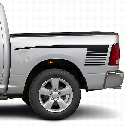 Kit de décalcomanies latérales arrière en vinyle style stroboscope en forme de crosse de hockey pour Dodge Ram 2009-18