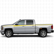 Kit d'autocollants en vinyle bandes latérales accent pour Chevrolet Silverado 2014+_5