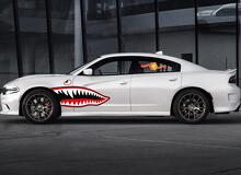 Side Accent Retro Fighter Plane Mouth Stripe Kit Universal Fit pour de nombreux véhicules Charger Challenger 2