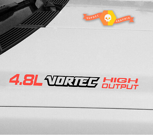 Autocollant Vinyle Capot Haute Puissance 4.8L Vortec pour Chevrolet Silverado