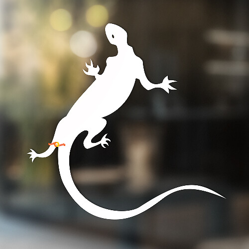 Gecko lézard vinyle Art mur fenêtre salle de bain autocollant #1
