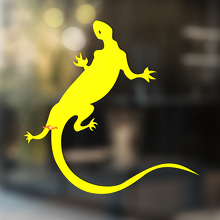 Gecko lézard vinyle Art mur fenêtre salle de bain autocollant #1
_3