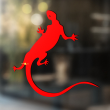 Gecko lézard vinyle Art mur fenêtre salle de bain autocollant #1
_4