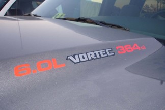 6.0L Vortec 364ci autocollants de capot tricolores : convient aux camions Chevrolet Silverado GMC Sierra