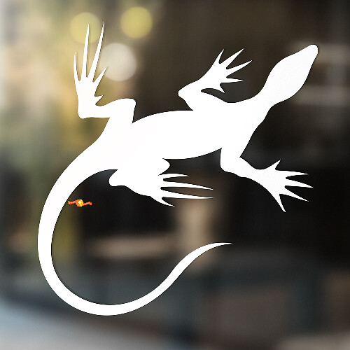 Gecko Lézard Vinyle Art Mur Fenêtre Salle De Bains Autocollant Autocollant #2
