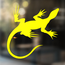 Gecko Lézard Vinyle Art Mur Fenêtre Salle De Bains Autocollant Autocollant #2
_3