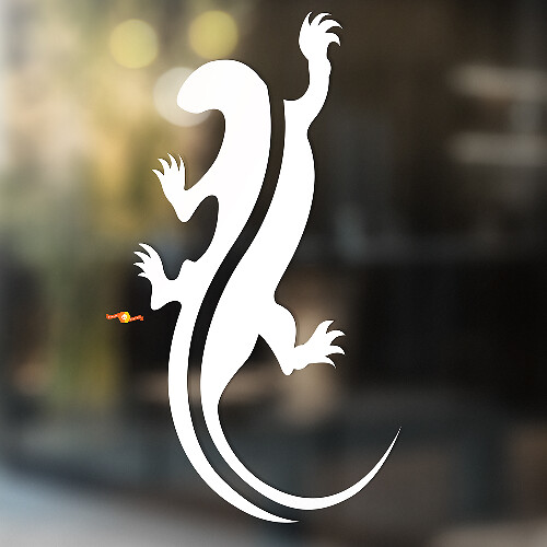 Gecko Lézard Vinyle Art Mur Fenêtre Salle De Bains Autocollant Autocollant #3
