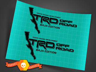 TRD OFF ROAD bed sticker autocollant Baja Edition Tacoma Tundra Toyota 4x4 Sport CALI