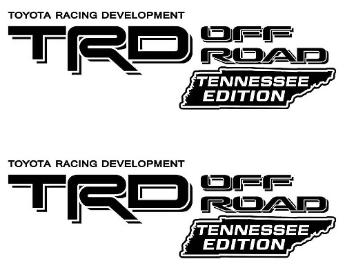 Set d'autocollants en vinyle TRD Off Road Tennessee Edition pour flancs de caisse Toyota Tacoma & Tundra