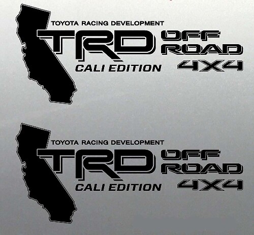 Autocollant Vinyle TRD Off Road 4x4 Édition Cali pour Toyota Tacoma Tundra