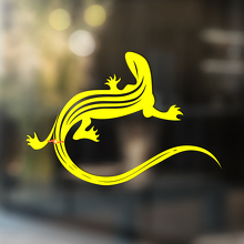 Gecko lézard vinyle Art mur fenêtre salle de bain autocollant #4
_3
