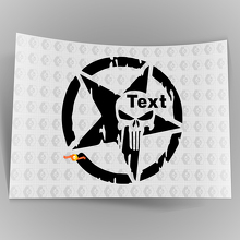 Jeep Star - Sticker autocollant résistant aux UV Military Punisher Off Road Skull #5_3