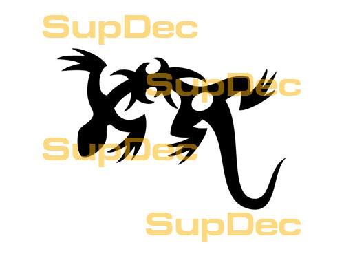 Gecko lézard vinyle Art mur fenêtre salle de bain autocollant #5
